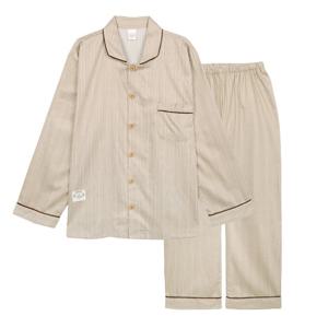 바풀 MJ CZ 181125 순면 잠옷 남녀공용 실켓면 카라 파자마 실내