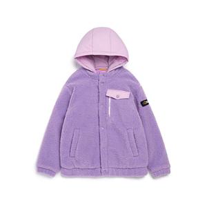 [무료반품]N214KFT190 우븐 후드 패딩 뽀글이 풀집업 LAVENDER