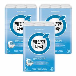 깨끗한나라 순수 시그니처 27ml 30롤x3팩
