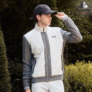 [블랙앤화이트] 남성 패딩 퀼팅 하이브리드 점퍼 1124GXWP_WHITE