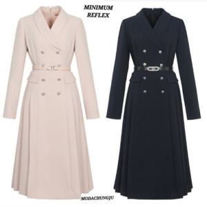 [미니멈]MD 카라넥 더블 버튼 원피스 MD MXAAWO2300_CJ