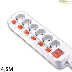 개별스위치 멀티탭 4.5M 5호 6구 루넥스