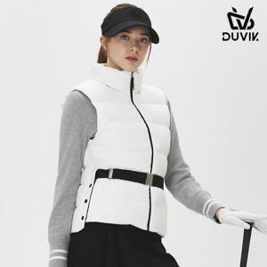 [듀빅]듀빅 여성 퀄팅 밴딩 벨트 구스다운 패딩조끼 DE4WDV591WH