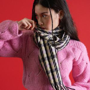 [오야니][24FW]체크 머플러 OBFXMF10_132