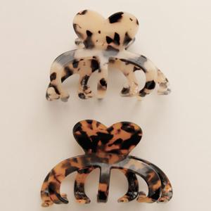 제이로렌 호피 나비 한머리 올림 집게핀 H01300