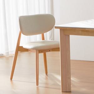 베스트리빙 노아 인테리어 고무나무 원목 식탁 의자 1개