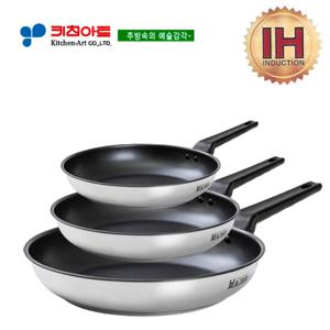 키친아트 메이져(IH) 삼중바닥 코팅후라이팬3종(B)SET(20+24+30)