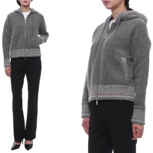 [톰브라운(잡화)]24FW 여성 울 플리스 후드집업 (FJT349A J0100 055 24F)