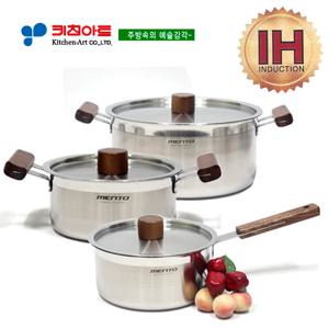 키친아트 멘토(IH)인덕션냄비 4종(C)SET(18+20+24+24전)