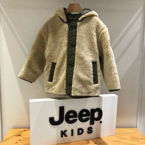 [지프키즈]공용 탈부착 후드 양면 리버서블 뽀글이 점퍼 베이지 KL4JPU302