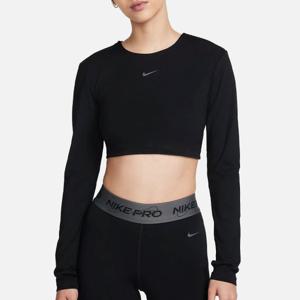 [나이키]나이키 우먼스 프로 드라이핏 크롭 긴팔티 FB5234-010