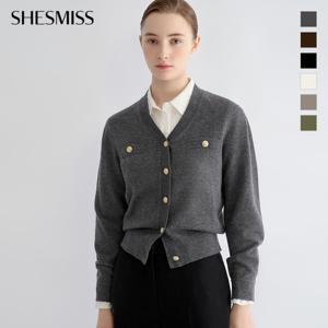 [쉬즈미스] 브이넥 버튼 가디건_SSKCDO42530
