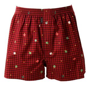 (비너스)커플 행운을 주는 빨간색 면 사각트렁크팬티-VMP1928WM