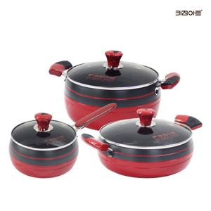 키친아트 신비 인덕션냄비 경질 냄비세트 3종B 편수18+양수24+전골24