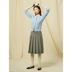 [빈폴레이디스] 벨트 디테일 플리츠 스커트  그레이 (BF5127C013)