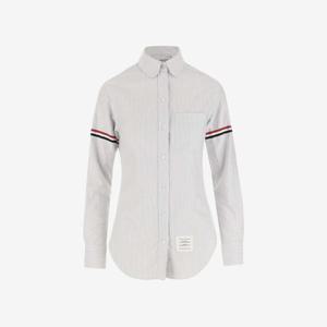톰브라운 암밴딩 옥스포드 셔츠 화이트 그레이 여성 FLL019E 00098 035