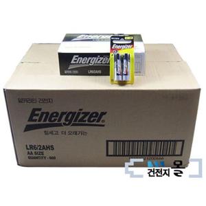 에너자이저알카라인 AA2건전지 LR6(1.5V) 600알 일회용건전지