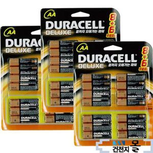 건전지쇼핑몰 듀라셀디럭스AA8+6건전지(1.5V)42알(3카드)