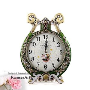 리라4AA2그린 엔틱 클래식 탁상시계 생활소품