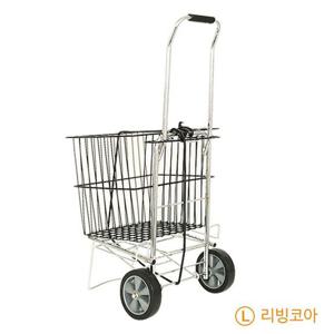 리빙코아 접이식 핸드카트M 쇼핑바구니 세트 핸드카