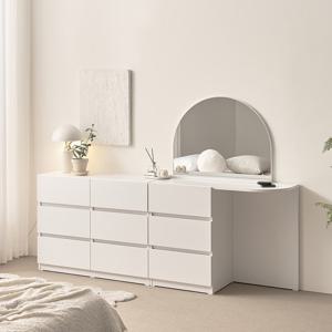 보루네오 마르체 모어 E0 라운드 와이드 서랍장 콘솔 화장대 세트 BHS025C (착불)