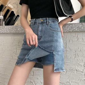 스커트 치마 10대 데일리룩 앞트임 숏치마 데님 패션 미니
