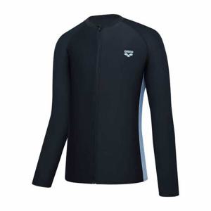 아레나  남성 엑티브 릴렉스핏 집업 래쉬가드(A4BM1RR49BLK)