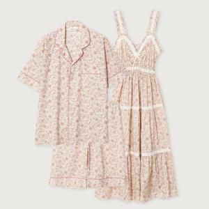 바풀 LL4008-53 커플잠옷 순면 파자마 원피스 잠옷 세트