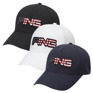 [핑골프]남성 성조기 로고 6쪽 볼캡 (111E2CP301)