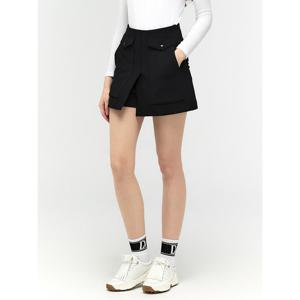 [듀빅]듀빅 여성 페이크 랩 스커트 4부 반바지 DF2WPH347BK