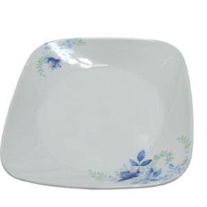 코렐 블루플로랄 정사각 접시(대)1개 26.5cm 플레이팅 식기 주방식기 주방접시 부엌접시 심플한접시 심플접