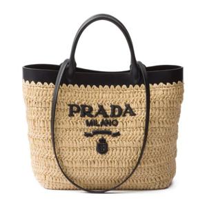 프라다 우븐 디자인 로고 디테일 토트백 1BG500VGOO 2M2Q F0I55