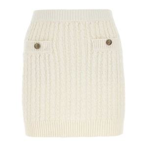 프라다 블렌드 코튼 미니스커트 21421S2311204 F0304