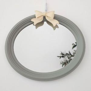 리본 벽거울 (대) 엔틱 화장대 메이크업 미러 장식품