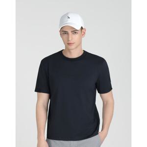 헤지스 골프 25SS 블랙 남성 라운드 티셔츠 HUTS5B356BK