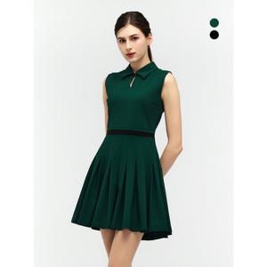 [듀빅]듀빅 여성 플레어 밴딩 Y카라 민소매 원피스 DF2WWO531