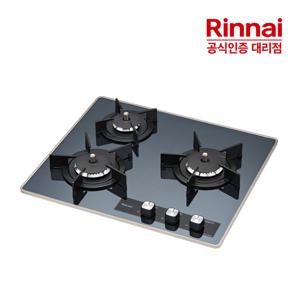 [전국설치]린나이 3구 컬러레인지 가스쿡탑 RBR-PF3600L 가스레인지 리플렉트 GS