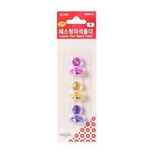 마그피아 체스형 자석 홀더 중 MNMH-21 3개입 체스자석 원형자석 컬러자석 사무실자석 자석 보드자석 보드