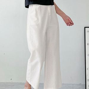 린넨 9부 와이드팬츠 통바지 ST230350