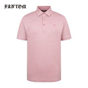 [팬텀] 남성 믹셀 소매 배색 카라 반팔티셔츠