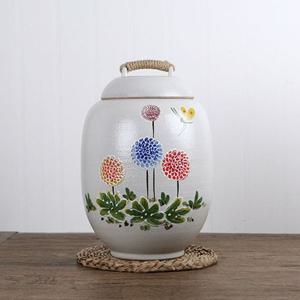 국산 민들레 쌀독 쌀통 10kg 소금항아리 현관소금 쌀항아리 쌀통 여주쌀독 도자기쌀독 쌀보관통 잡곡단지