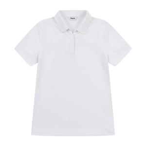 [볼빅어패럴] 여성 골프 에센셜 소매포인트 카라반팔티셔츠 VLTSP391_OW