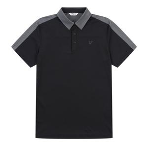 [볼빅어패럴] 남성 골프 에센셜 컬러블럭 제에리 반팔 티셔츠 VMTSP371_BK