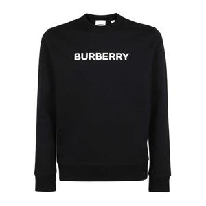 버버리 블랙 코튼 크루넥 맨투맨 8055312 A1189