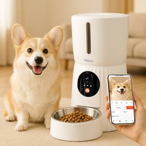 모이쯔 Wi-Fi 반려견 반려묘용 스마트 자동급식기 6L 대용량 원격제어