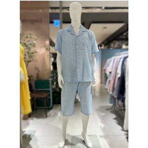 [비너스]VPA4534M   여름쾌적 쿨 지지미 반팔 반바지 남자파자마 상하세트