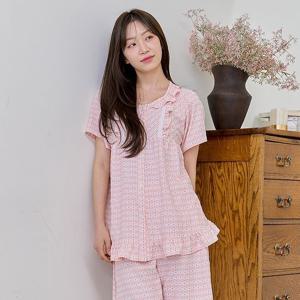 [바풀 주니어]바풀 CA5V14116 여성잠옷 파자마 여름 반팔 잠옷 상하