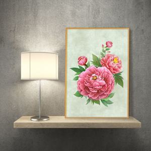 목단그림 목단그림액자 풍수그림 돈들어오는 꽃그림 A3gdAL13 풍수인테리어