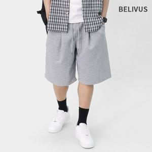 빌리버스 남성 밴딩 핀턱 합포 숏 팬츠 BSIP067