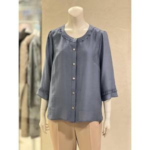 벨리시앙 세이브존01 라운드넥 프릴  포인트 블라우스(2color) BL4213